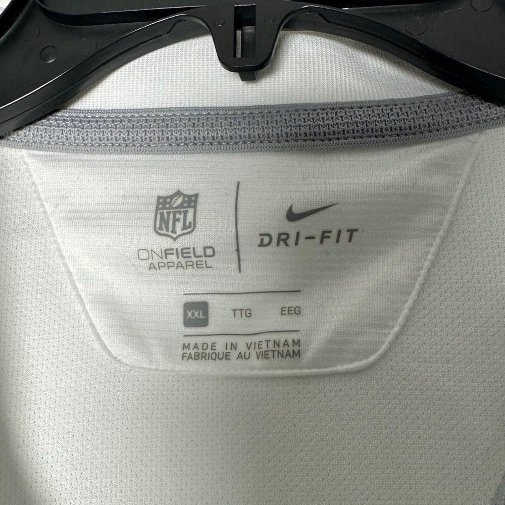 Nike Dri-FIT NFL Pittsburgh Steelers Polo Shirt Men's XXL White Gray - Picture 3 of 5